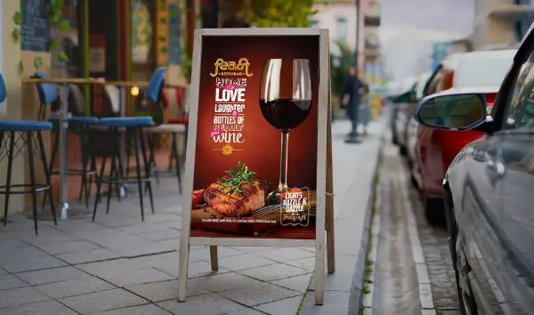 Feast Restobar street sign mockup